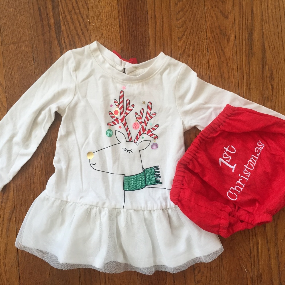 Baby / Toddler Girl 1st Christmas Matching Set